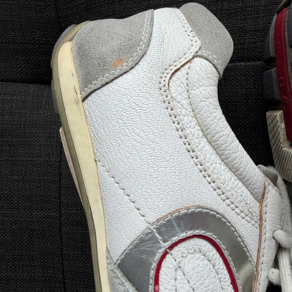 Prada Sport Sneakers Grey White Suede Leather Women’s 10.5 - Picture 11 of 11